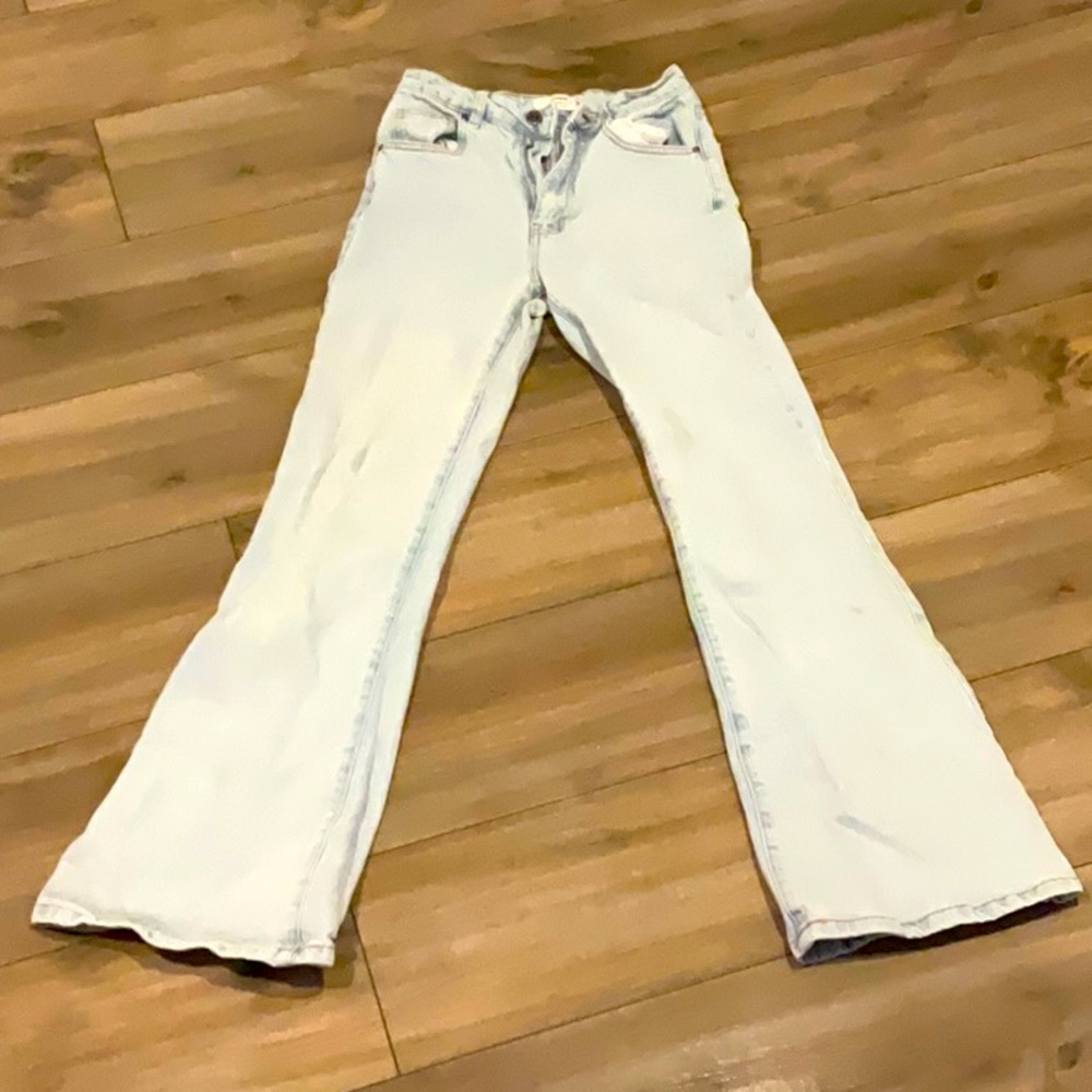 Flared washed jeans from cotton on